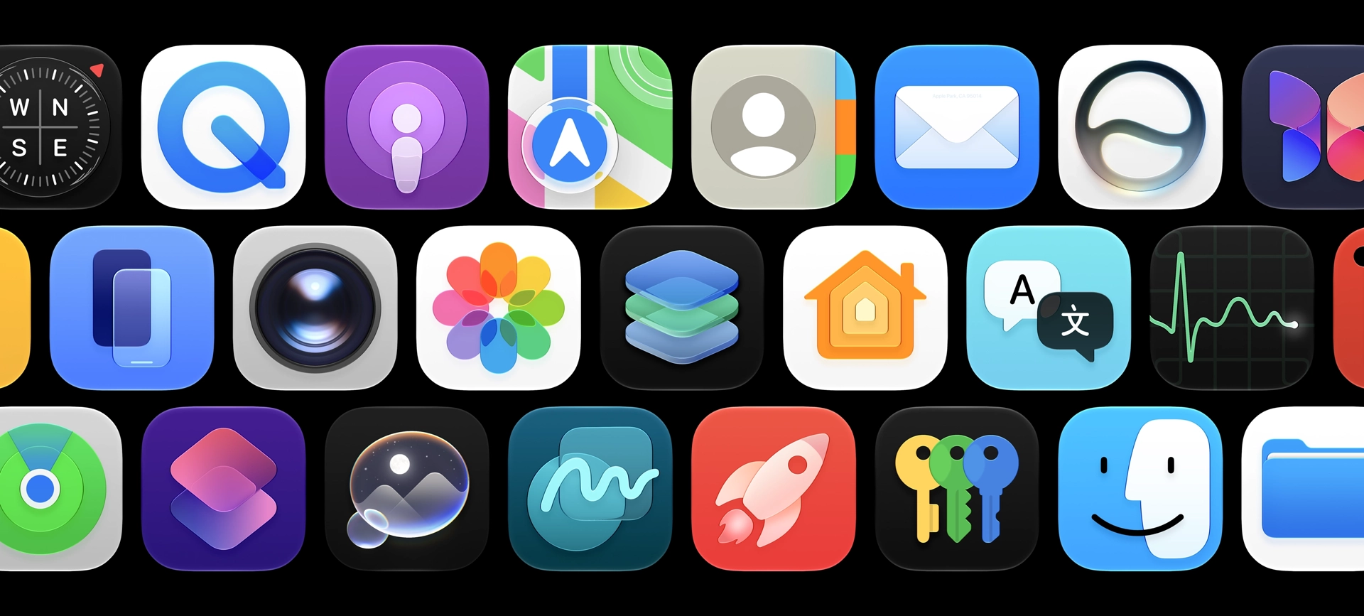 Apple app icons from OS 27.